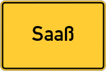 Place name sign Saaß