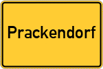 Place name sign Prackendorf
