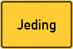 Place name sign Jeding, Oberpfalz
