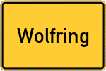 Place name sign Wolfring
