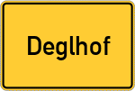 Place name sign Deglhof