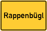 Place name sign Rappenbügl