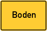 Place name sign Boden