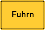 Place name sign Fuhrn