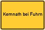 Place name sign Kemnath bei Fuhrn