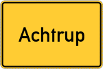 Place name sign Achtrup