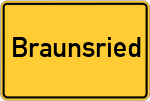 Place name sign Braunsried