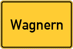 Place name sign Wagnern