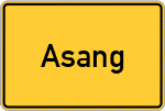 Place name sign Asang