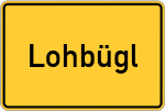 Place name sign Lohbügl, Oberpfalz