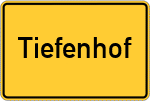 Place name sign Tiefenhof