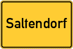 Place name sign Saltendorf