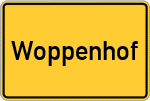 Place name sign Woppenhof, Oberpfalz