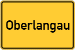 Place name sign Oberlangau