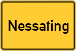 Place name sign Nessating, Oberpfalz