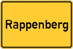 Place name sign Rappenberg