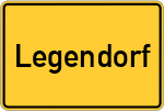 Place name sign Legendorf
