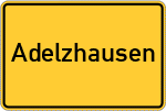 Place name sign Adelzhausen