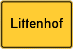 Place name sign Littenhof, Kreis Nabburg
