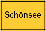 Place name sign Schönsee