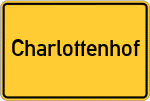 Place name sign Charlottenhof