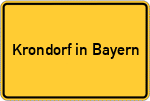 Place name sign Krondorf in Bayern