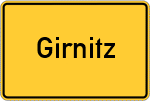 Place name sign Girnitz