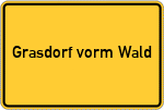 Place name sign Grasdorf vorm Wald