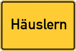 Place name sign Häuslern