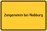 Place name sign Zangenstein bei Nabburg
