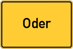 Place name sign Oder, Oberpfalz