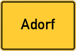 Place name sign Adorf, Vogtland
