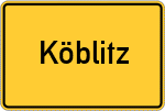 Place name sign Köblitz