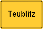 Place name sign Teublitz