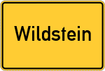 Place name sign Wildstein