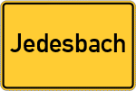 Place name sign Jedesbach