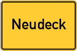 Place name sign Neudeck