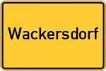 Place name sign Wackersdorf