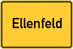 Place name sign Ellenfeld