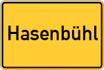 Place name sign Hasenbühl, Oberpfalz