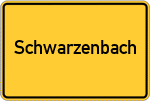 Place name sign Schwarzenbach