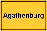 Place name sign Agathenburg