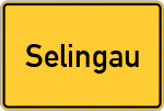Place name sign Selingau, Oberpfalz