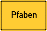 Place name sign Pfaben