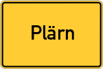 Place name sign Plärn