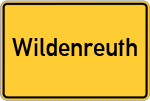 Place name sign Wildenreuth