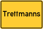 Place name sign Trettmanns