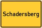 Place name sign Schadersberg