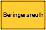 Place name sign Beringersreuth, Oberpfalz