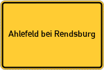 Place name sign Ahlefeld bei Rendsburg